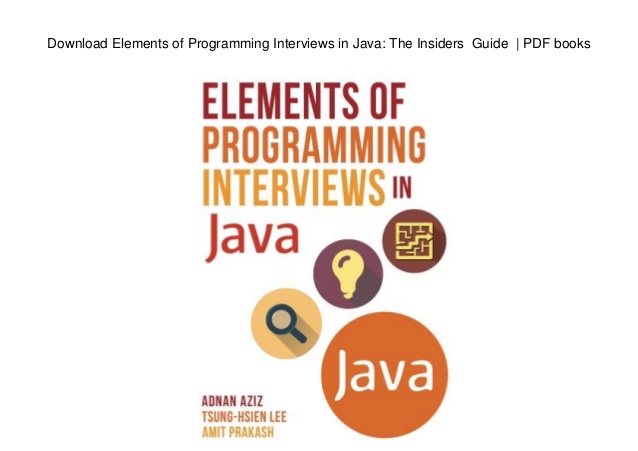 Elements of programming interviews downlo…